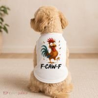 Funny Chicken F-Caw-F Rooster Doggie Tank thumb 2