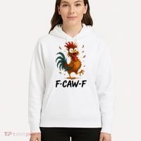 Funny Chicken F-Caw-F Rooster Hoodie thumb 5