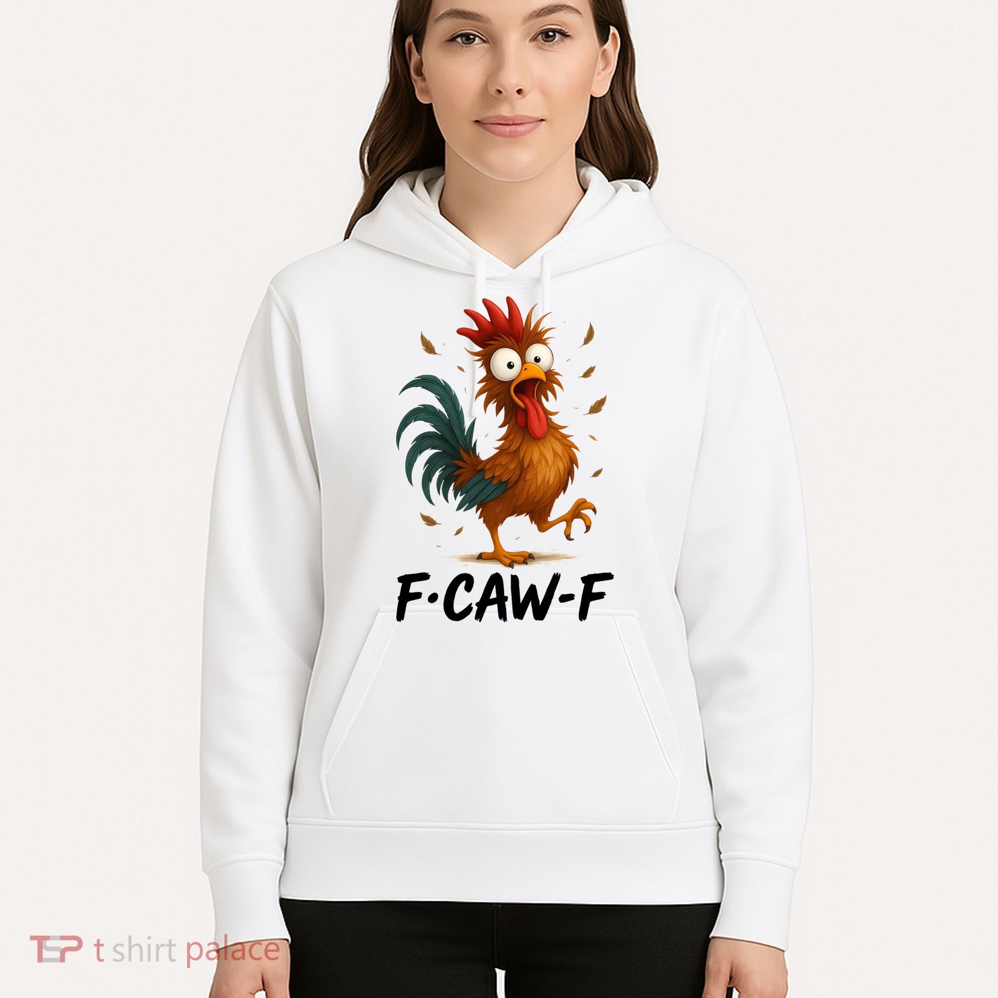 Funny Chicken F-Caw-F Rooster Hoodie