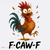 Funny Chicken F-Caw-F Rooster Sweatshirt thumb 3
