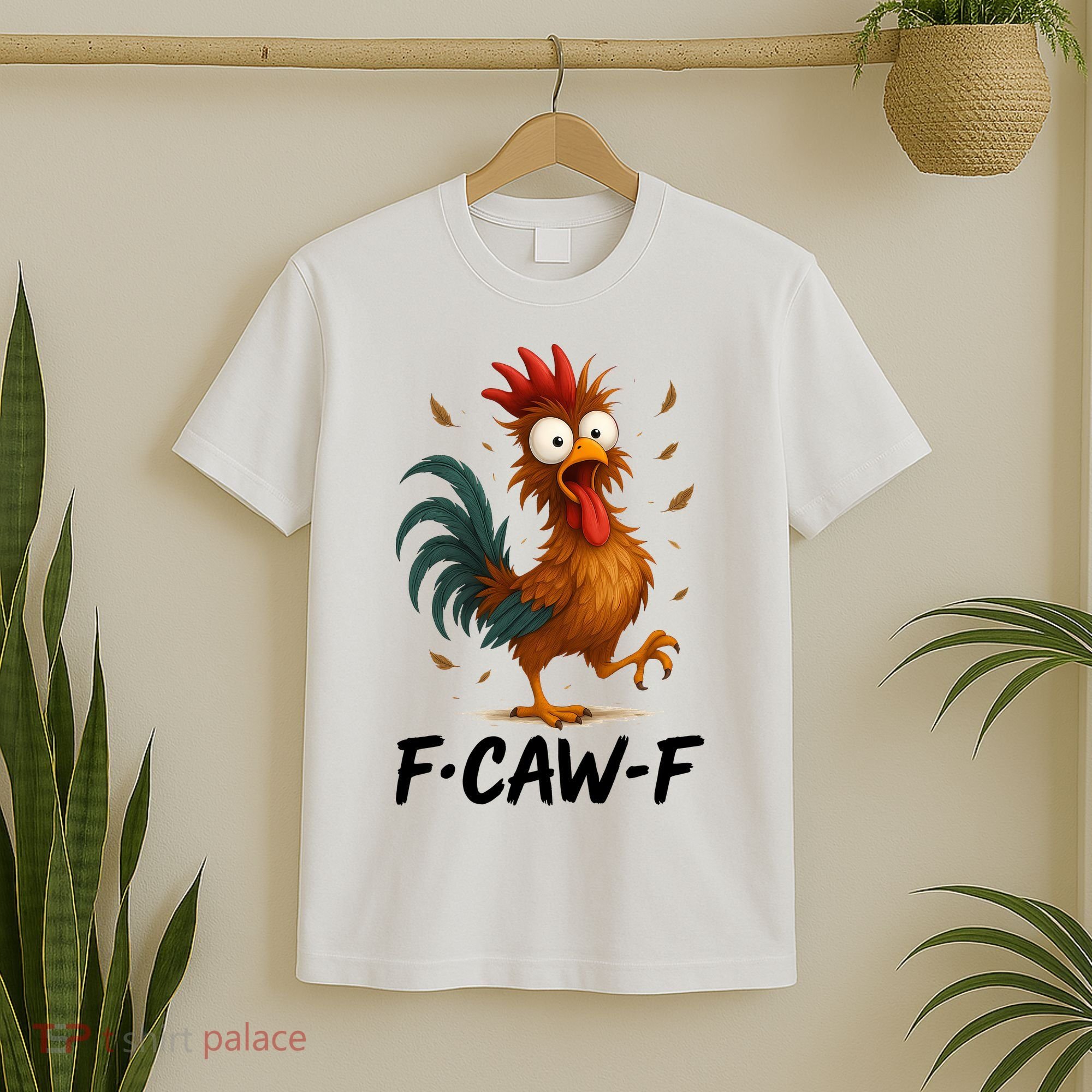 Funny Chicken F-Caw-F Rooster T-Shirt