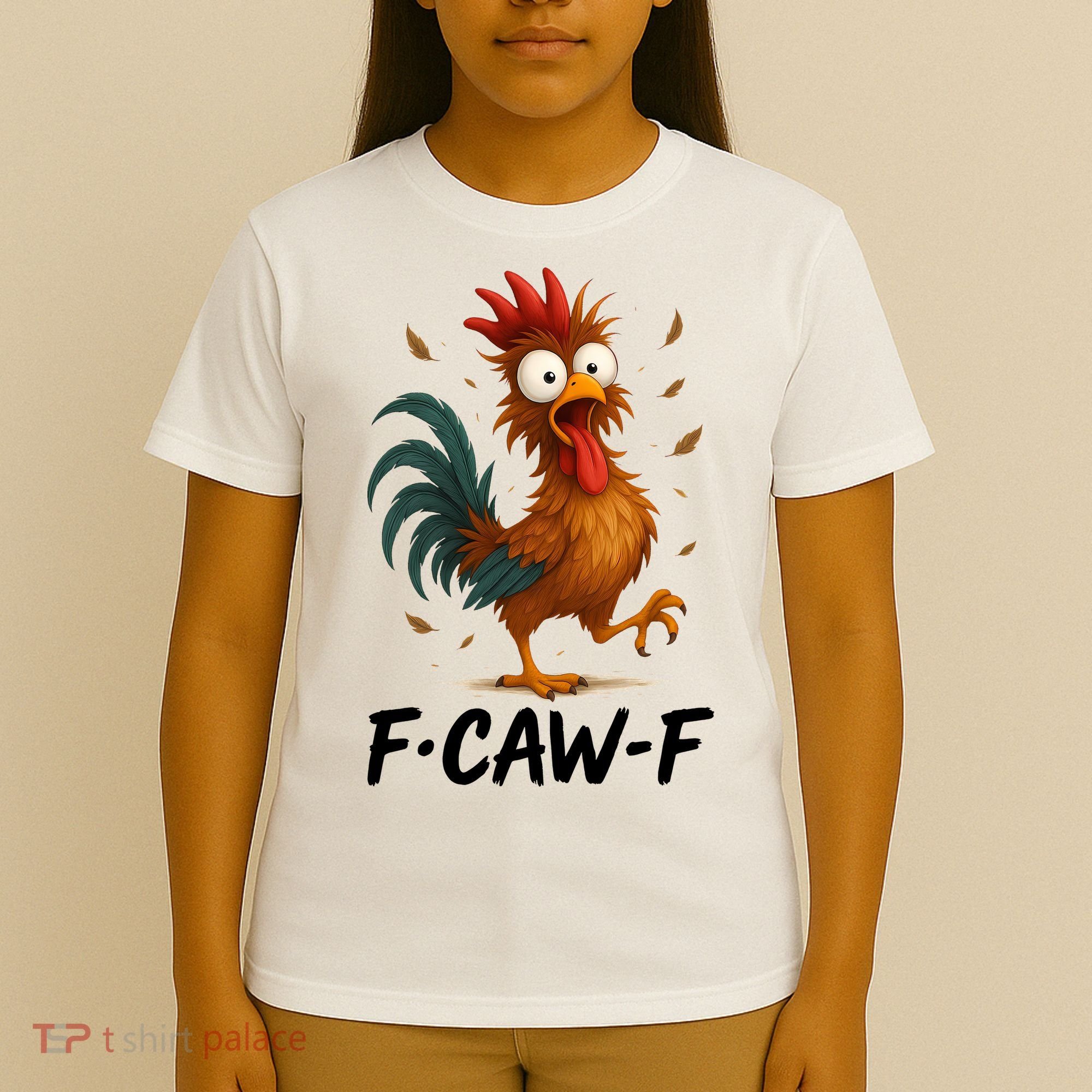 Funny Chicken F-Caw-F Rooster T-Shirt