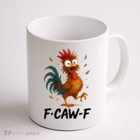 Funny Chicken F-Caw-F Rooster Coffee Mug thumb 1