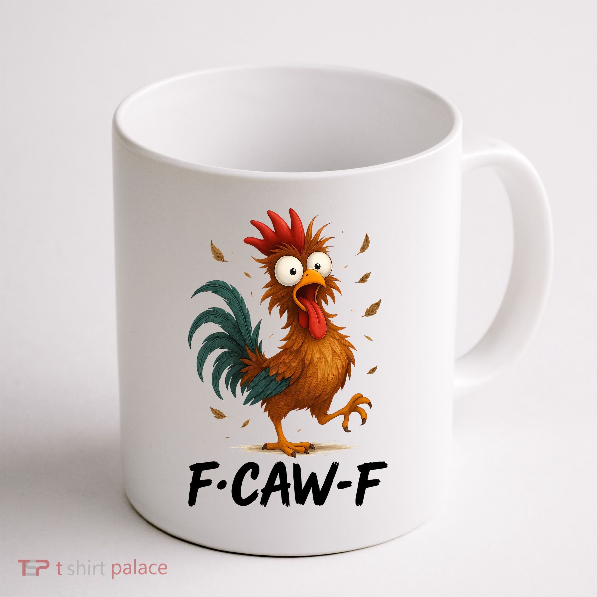 Funny Chicken F-Caw-F Rooster Coffee Mug