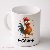 Funny Chicken F-Caw-F Rooster Coffee Mug thumb 0