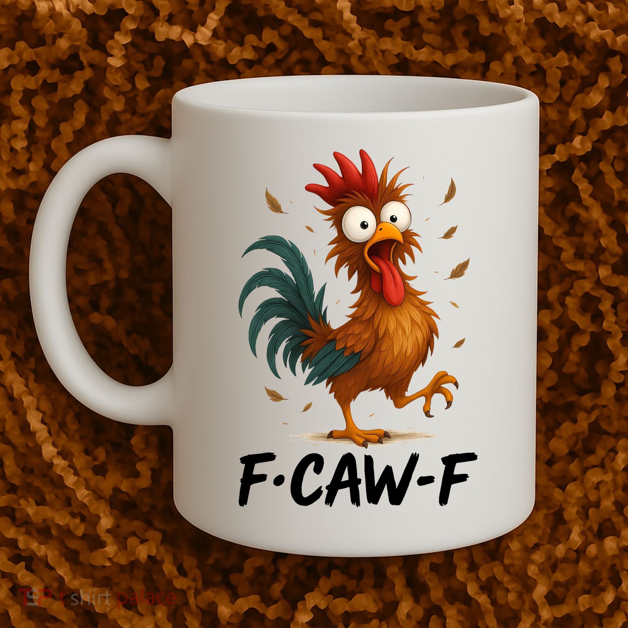 Funny Chicken F-Caw-F Rooster Coffee Mug