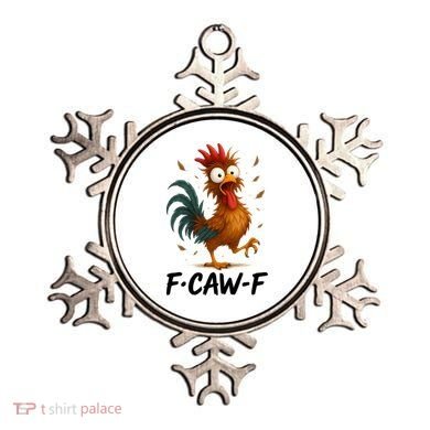 Funny Chicken F-Caw-F Rooster Ornament
