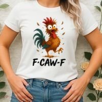 Funny Chicken F-Caw-F Rooster Women's T-Shirt thumb 2