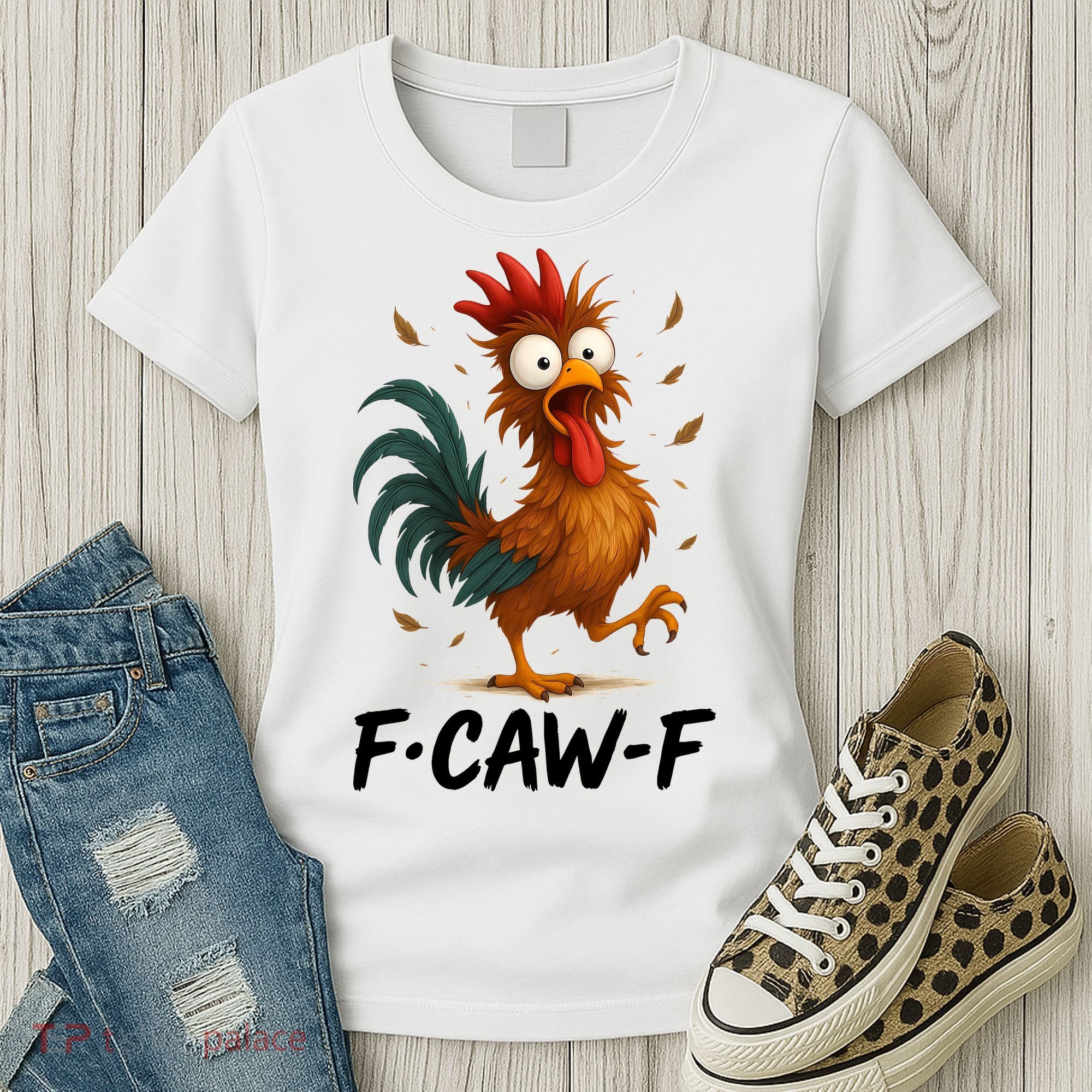 Funny Chicken F-Caw-F Rooster Women's T-Shirt