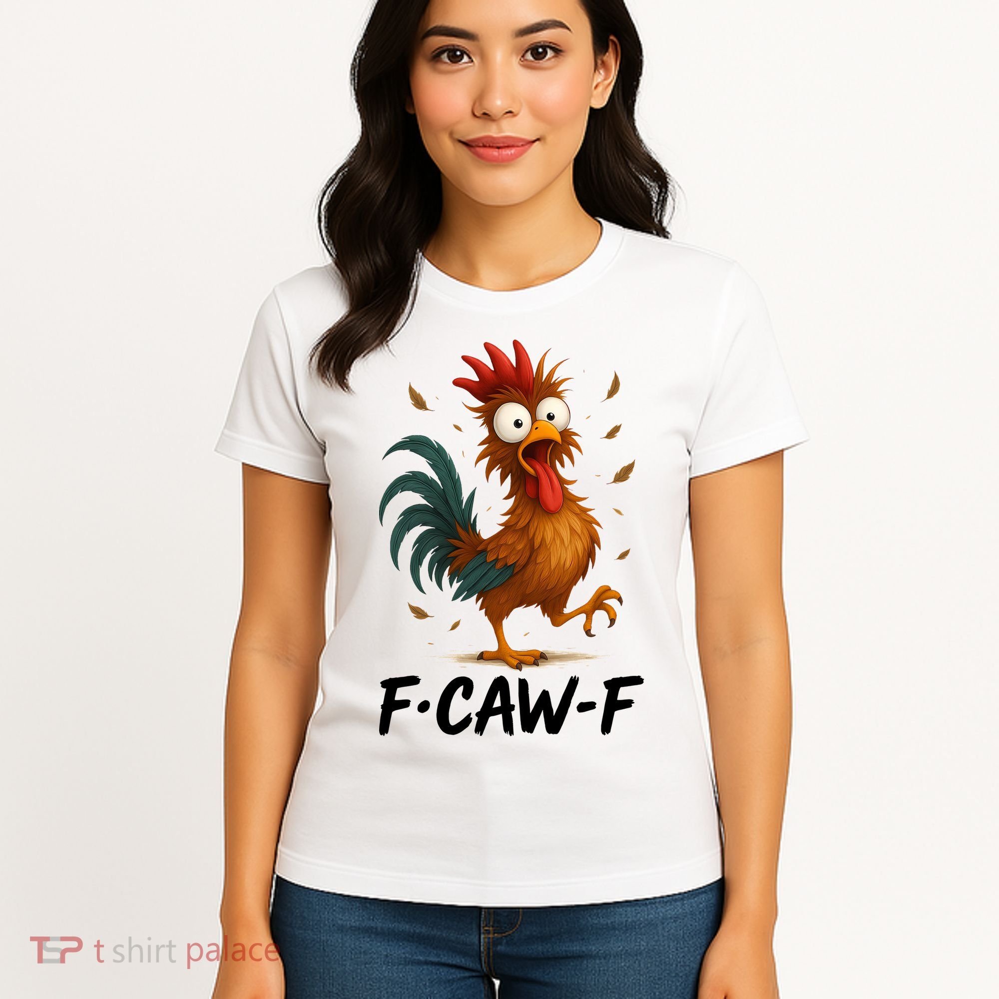 Funny Chicken F-Caw-F Rooster Women's T-Shirt