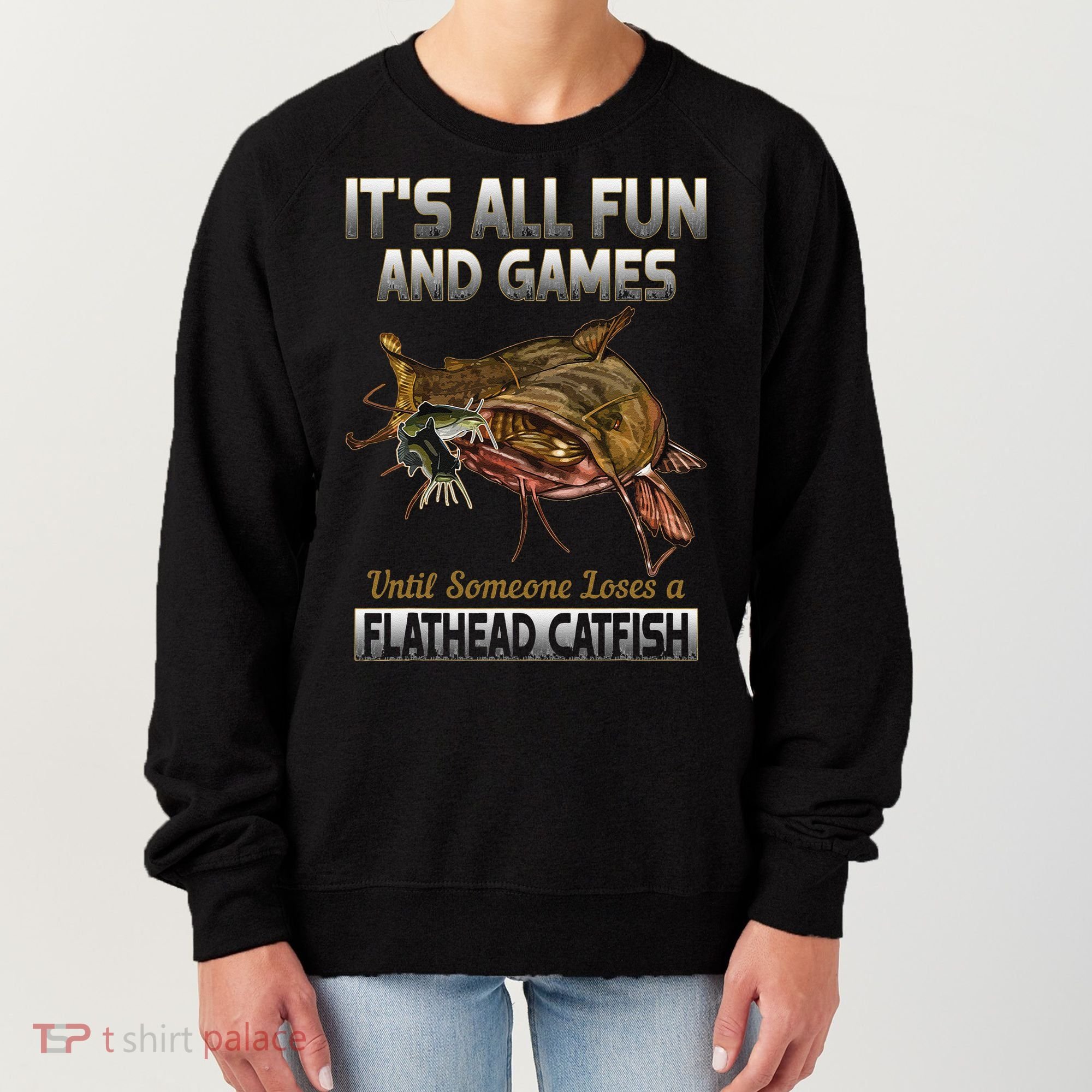 Flathead Catfish Fishing Freshwater Fish Gift Women's Sweatshirt
