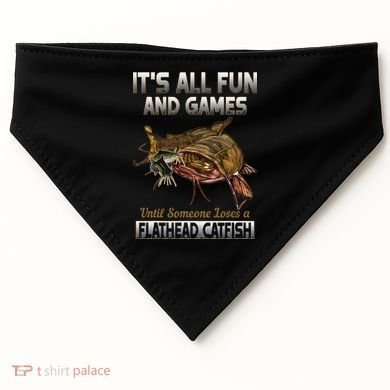 Flathead Catfish Fishing Freshwater Fish Gift USA-Made Doggie Bandana
