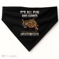 Flathead Catfish Fishing Freshwater Fish Gift USA-Made Doggie Bandana thumb 0