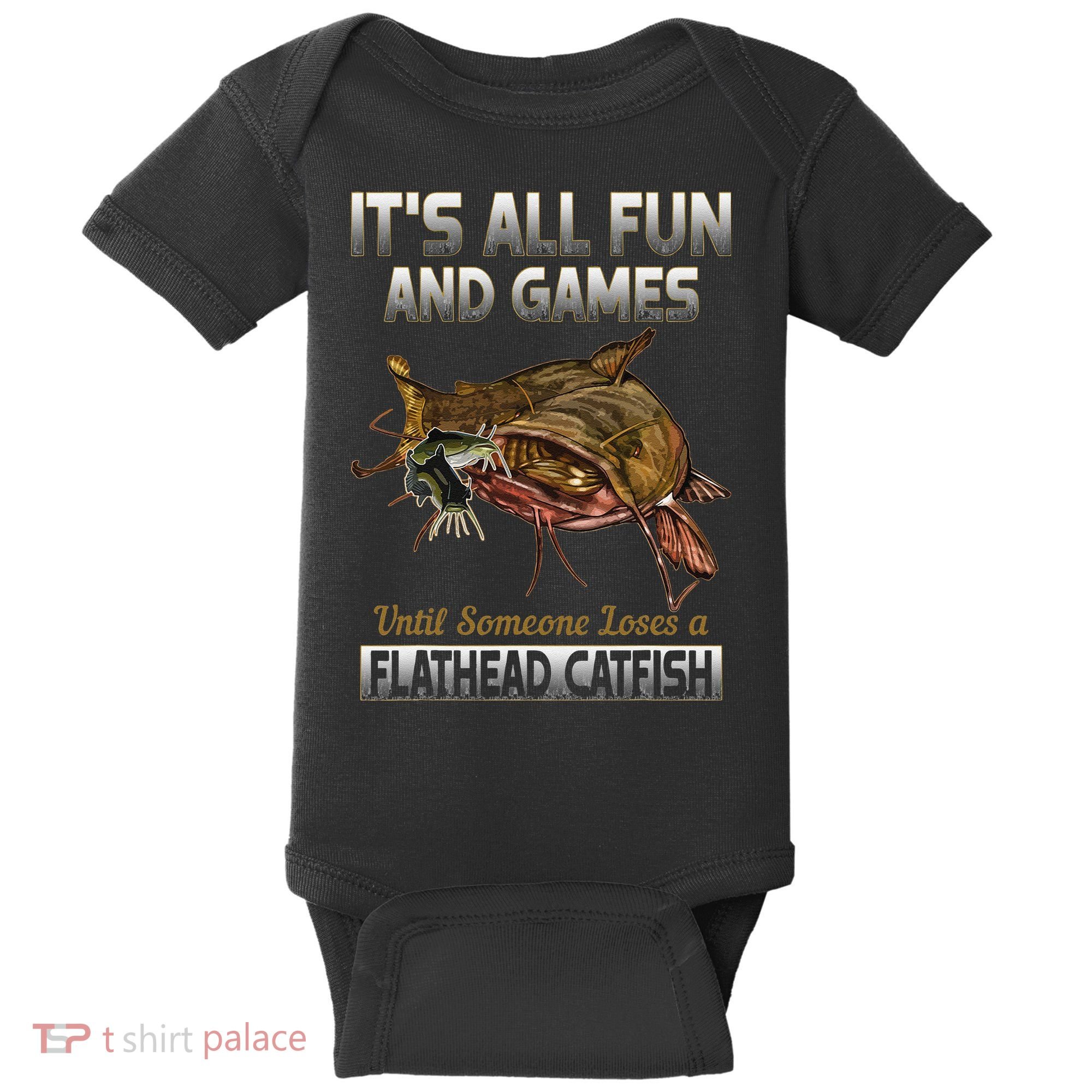 Flathead Catfish Fishing Freshwater Fish Gift Baby Bodysuit