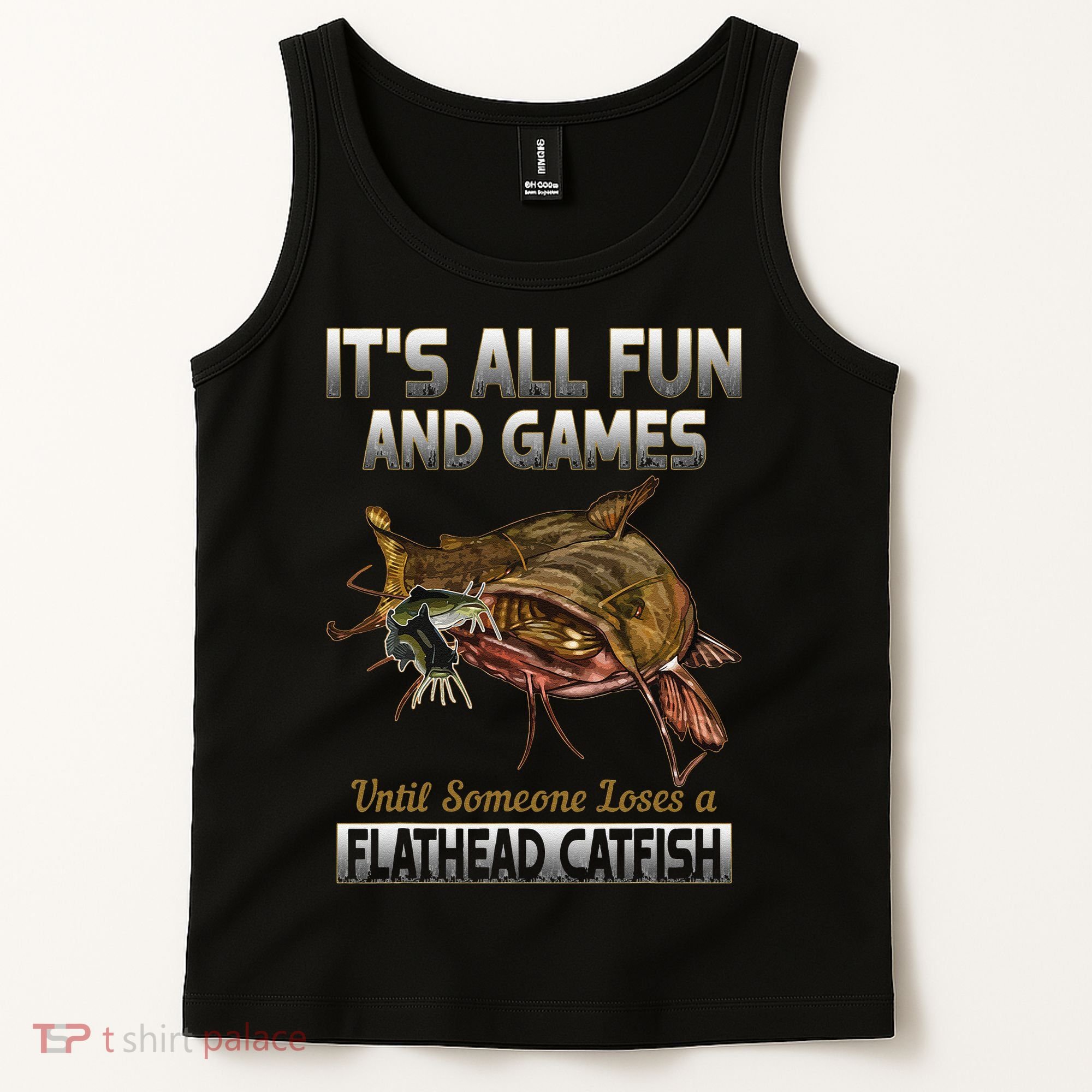 Flathead Catfish Fishing Freshwater Fish Gift Tank Top