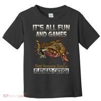 Flathead Catfish Fishing Freshwater Fish Gift Toddler T-Shirt thumb 0