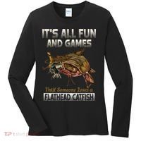 Flathead Catfish Fishing Freshwater Fish Gift Women's Long Sleeve Shirt thumb 0