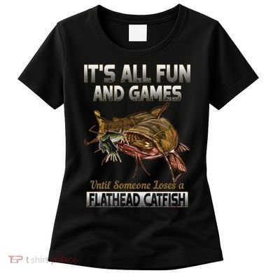 Flathead Catfish Fishing Freshwater Fish Gift Women's T-Shirt