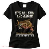 Flathead Catfish Fishing Freshwater Fish Gift Women's T-Shirt thumb 0