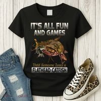 Flathead Catfish Fishing Freshwater Fish Gift Women's T-Shirt thumb 3