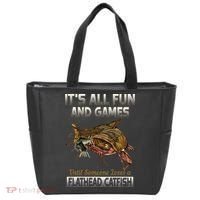 Flathead Catfish Fishing Freshwater Fish Gift Tote Bag thumb 0