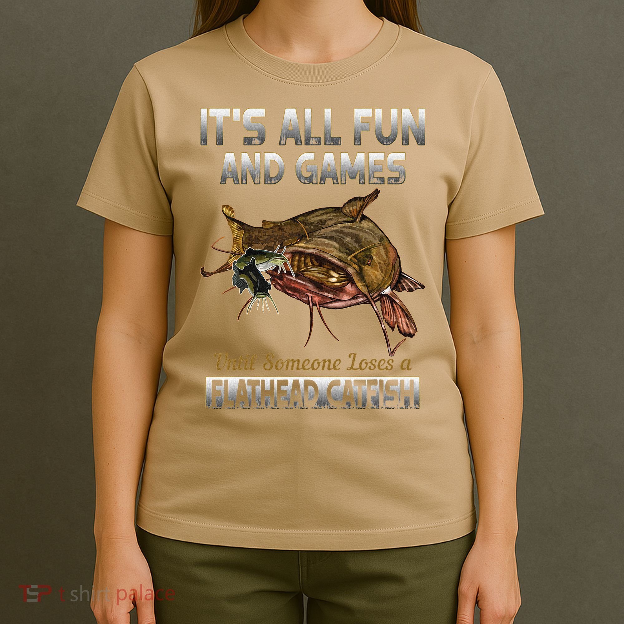 Flathead Catfish Fishing Freshwater Fish Gift T-Shirt