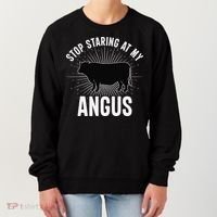Funny Cow Farmer Rasing Cattle Dairy Farming Angus Cows Women's Sweatshirt thumb 0