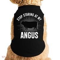 Funny Cow Farmer Rasing Cattle Dairy Farming Angus Cows Doggie Tank thumb 0