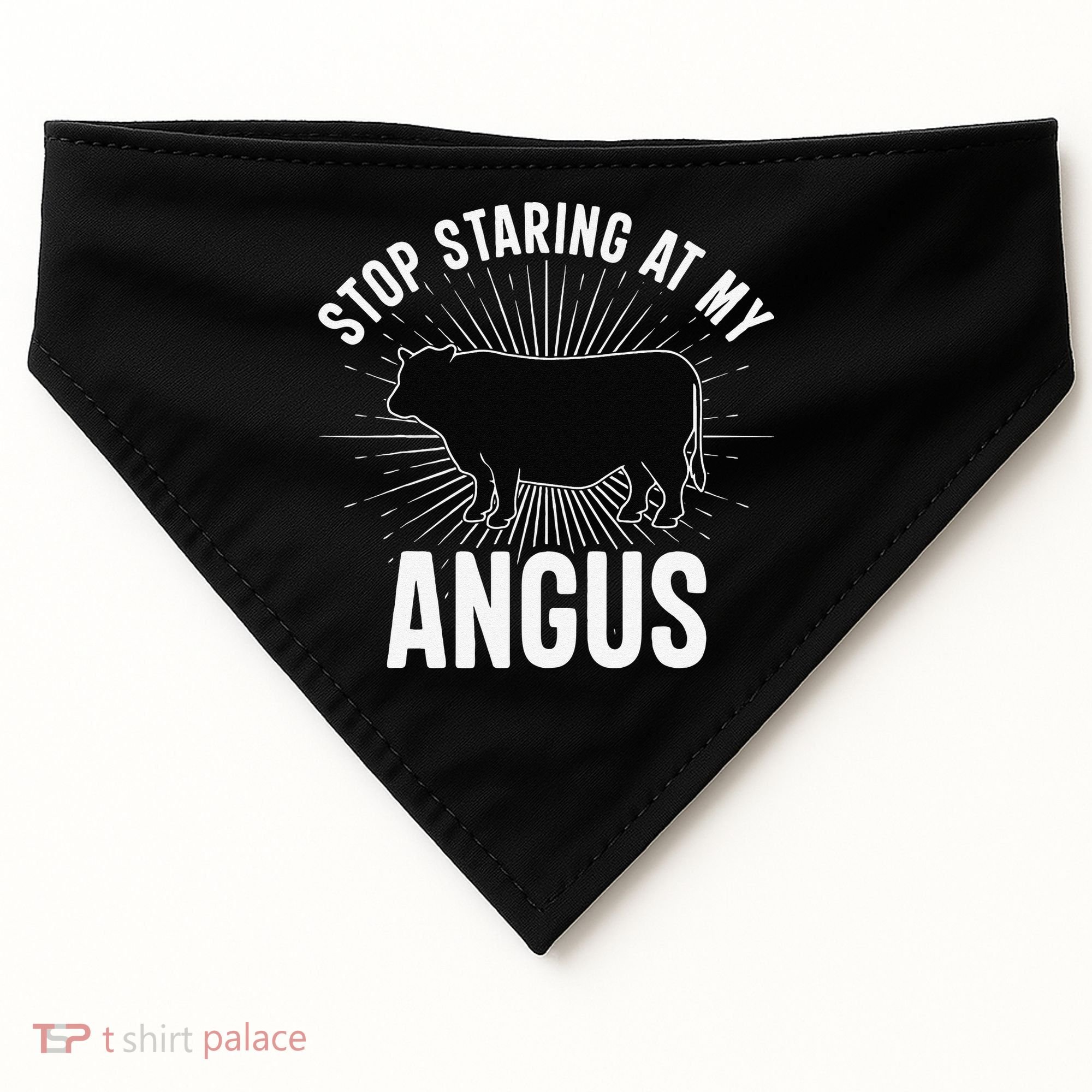 Funny Cow Farmer Rasing Cattle Dairy Farming Angus Cows USA-Made Doggie Bandana