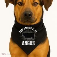 Funny Cow Farmer Rasing Cattle Dairy Farming Angus Cows USA-Made Doggie Bandana thumb 1