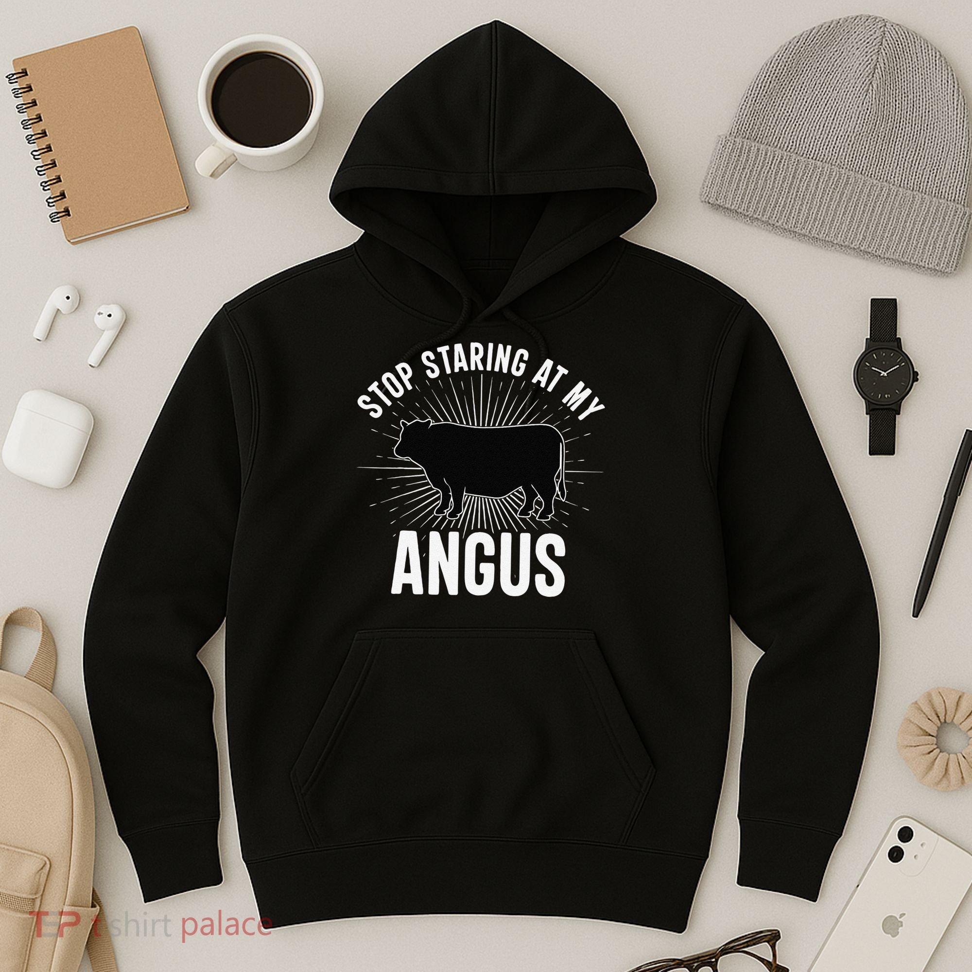 Funny Cow Farmer Rasing Cattle Dairy Farming Angus Cows Hoodie