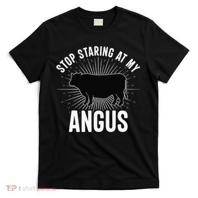 Funny Cow Farmer Rasing Cattle Dairy Farming Angus Cows T-Shirt