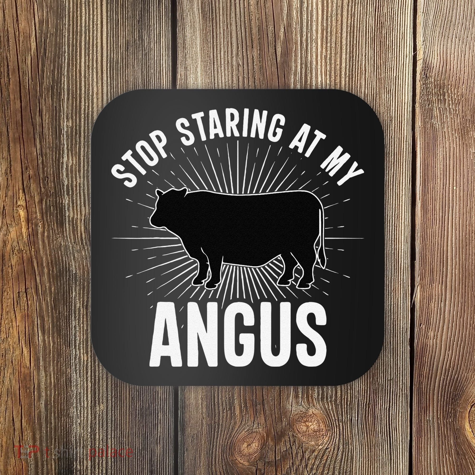 Funny Cow Farmer Rasing Cattle Dairy Farming Angus Cows Coaster