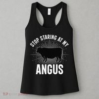Funny Cow Farmer Rasing Cattle Dairy Farming Angus Cows Women's Tank Top thumb 3