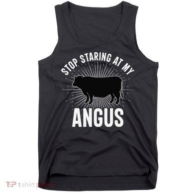 Funny Cow Farmer Rasing Cattle Dairy Farming Angus Cows Tank Top