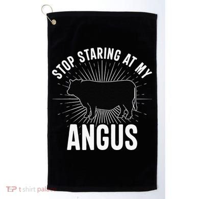 Funny Cow Farmer Rasing Cattle Dairy Farming Angus Cows Golf Towel