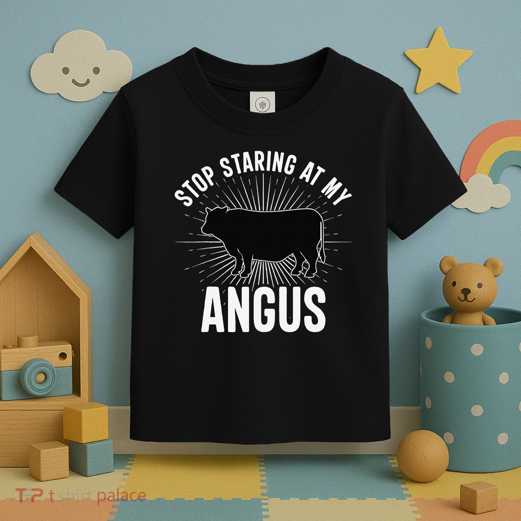 Funny Cow Farmer Rasing Cattle Dairy Farming Angus Cows Toddler T-Shirt