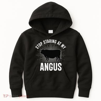 Funny Cow Farmer Rasing Cattle Dairy Farming Angus Cows Kids Hoodie