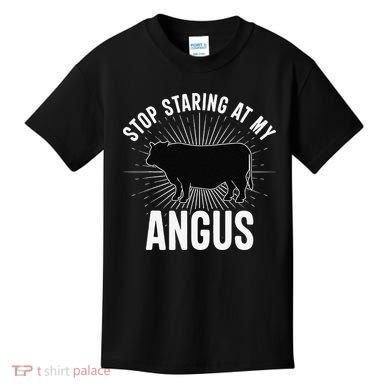 Funny Cow Farmer Rasing Cattle Dairy Farming Angus Cows Kids T-Shirt