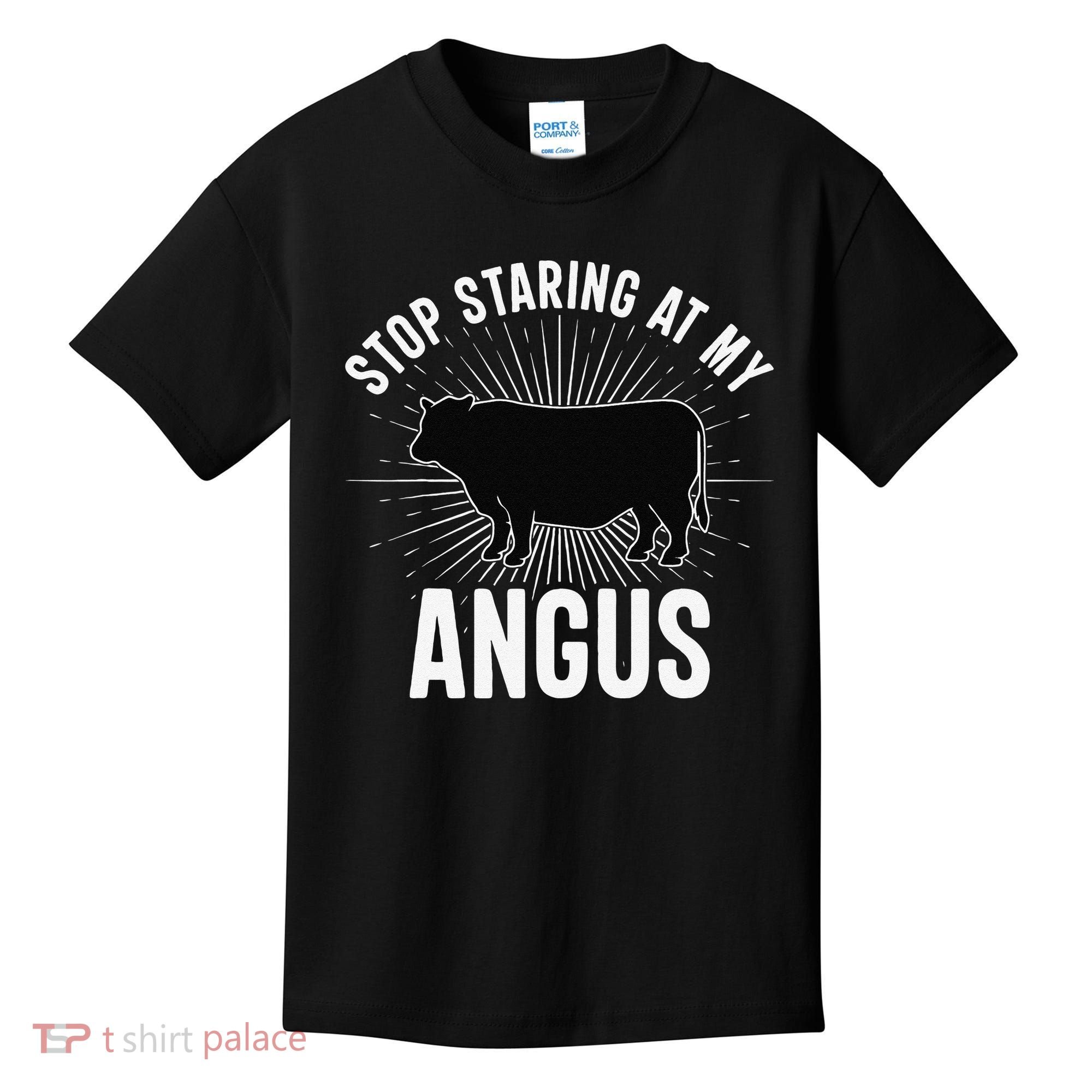 Funny Cow Farmer Rasing Cattle Dairy Farming Angus Cows Kids T-Shirt
