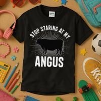 Funny Cow Farmer Rasing Cattle Dairy Farming Angus Cows Kids T-Shirt thumb 3