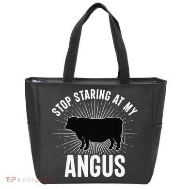 Funny Cow Farmer Rasing Cattle Dairy Farming Angus Cows Tote Bag