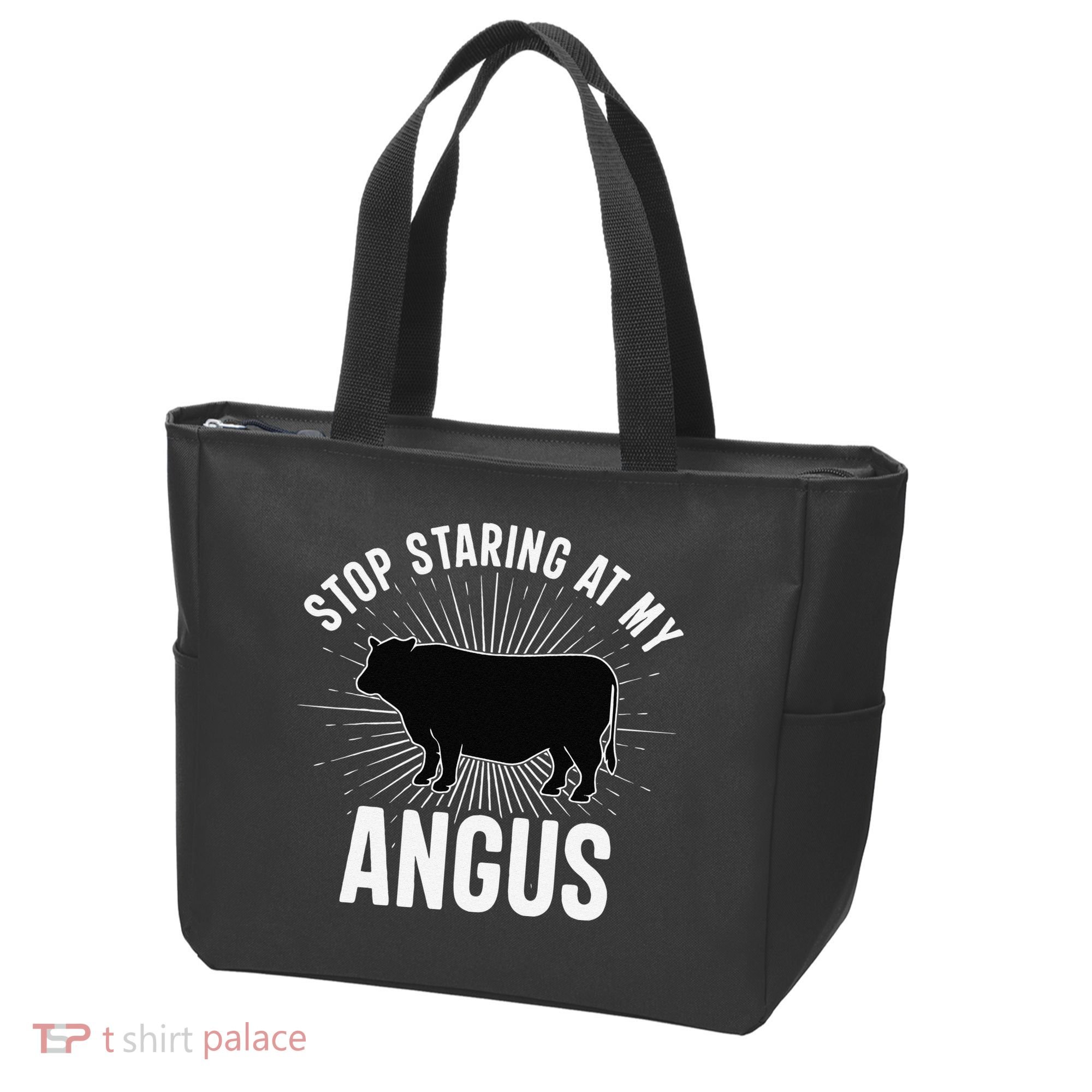 Funny Cow Farmer Rasing Cattle Dairy Farming Angus Cows Tote Bag