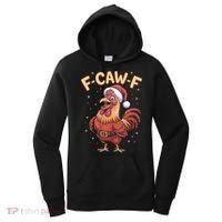 Funny Christmas F-CAW-F Santa Claus Chicken  Women's Hoodie thumb 0