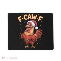 Funny Christmas F-CAW-F Santa Claus Chicken  Mousepad thumb 0