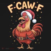 Funny Christmas F-CAW-F Santa Claus Chicken  Mousepad thumb 1