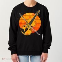 Funny Cute Fall Violin Violinist Autumn Thanksgiving String Player Women's Sweatshirt thumb 0