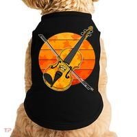 Funny Cute Fall Violin Violinist Autumn Thanksgiving String Player Doggie Tank thumb 0