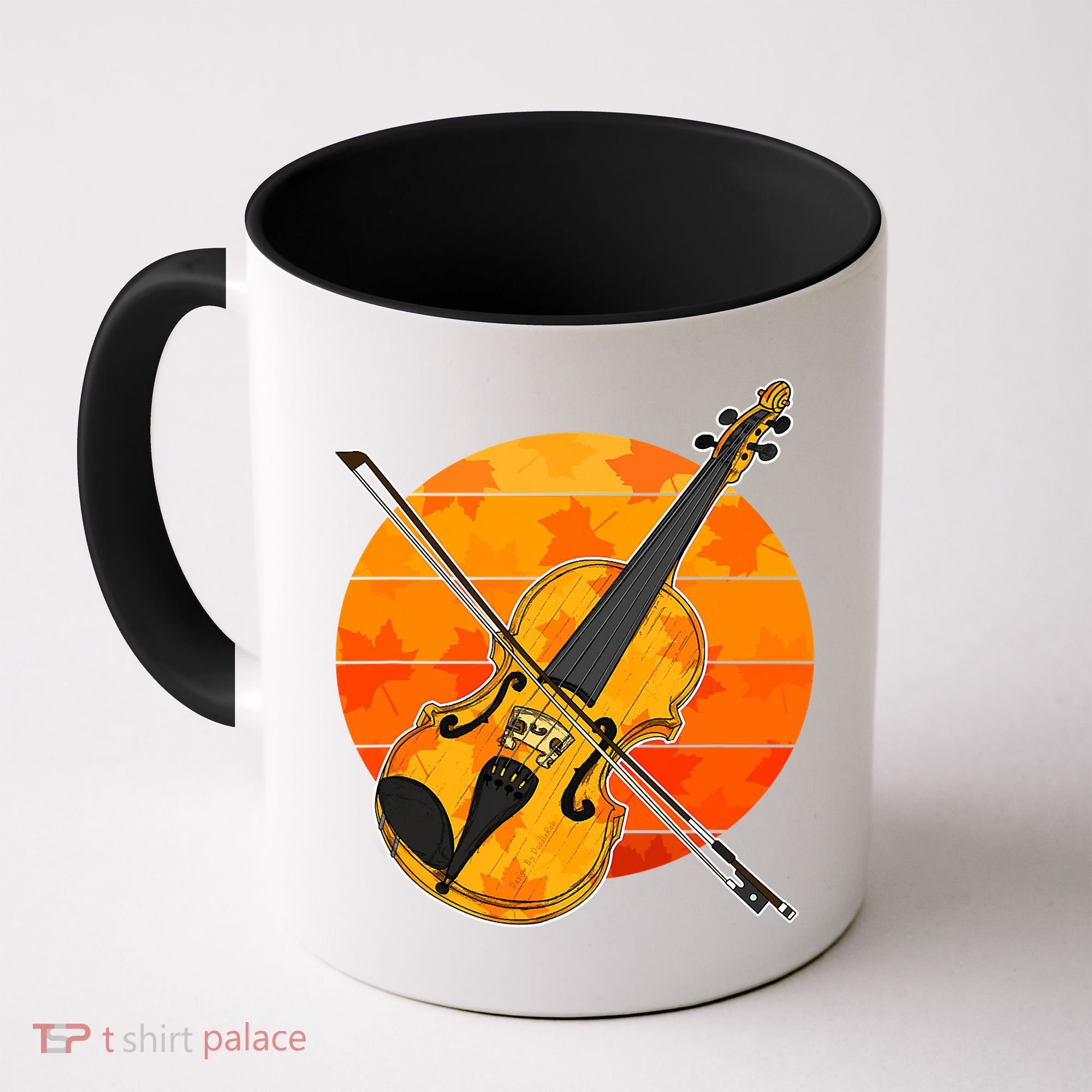 Funny Cute Fall Violin Violinist Autumn Thanksgiving String Player Coffee Mug