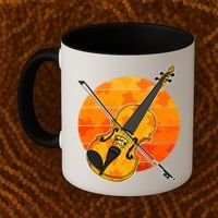 Funny Cute Fall Violin Violinist Autumn Thanksgiving String Player Coffee Mug thumb 2